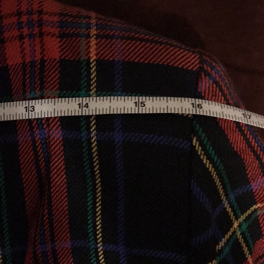 Cropped Black/Multicolor Plaid Jacket Euc - image 7